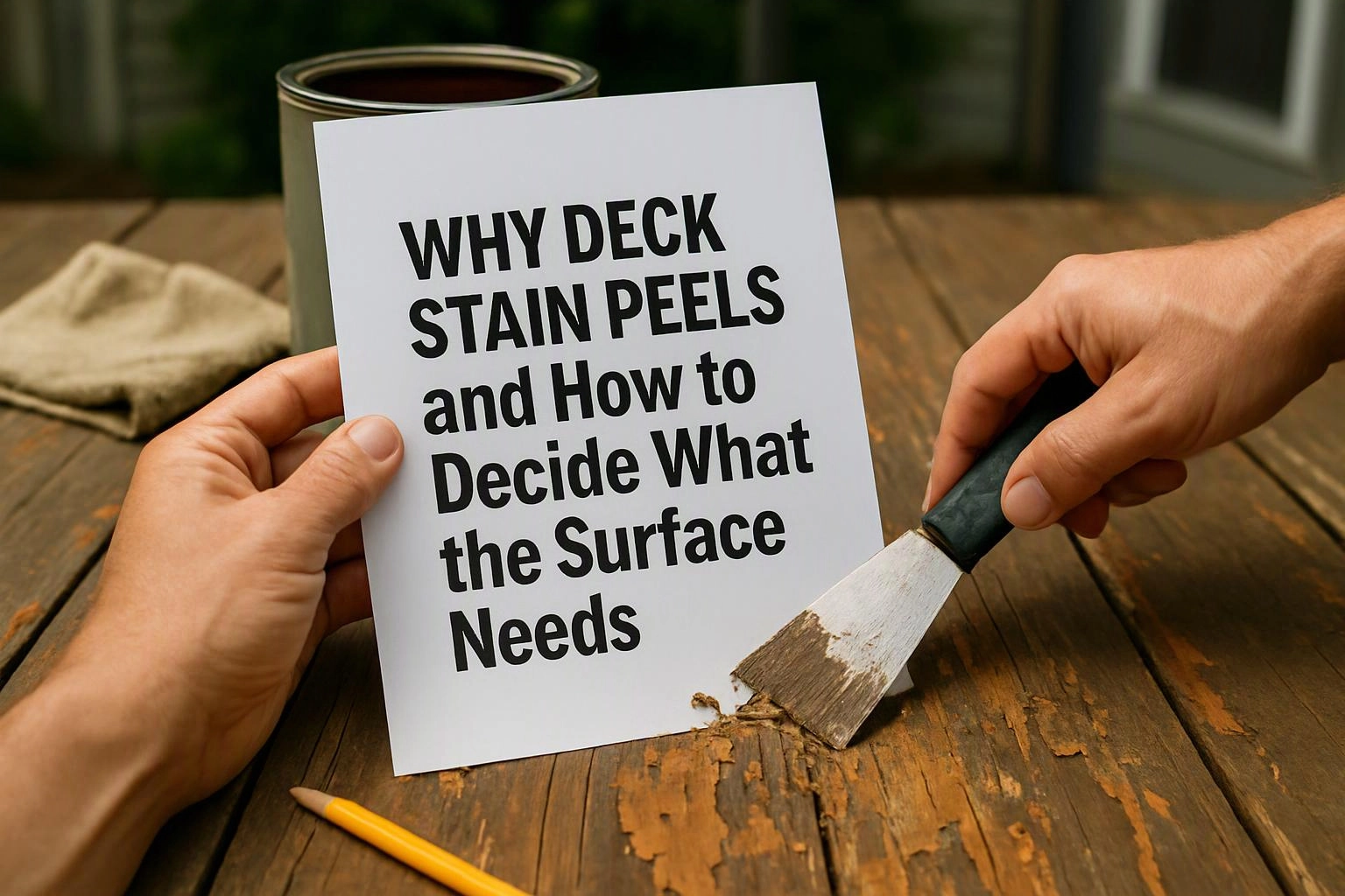 Why Deck Stain Peels and How to Decide What the Surface Needs
