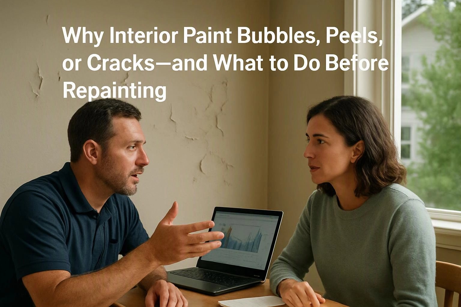 Why Interior Paint Bubbles, Peels, or Cracks — and What to Do Before Repainting